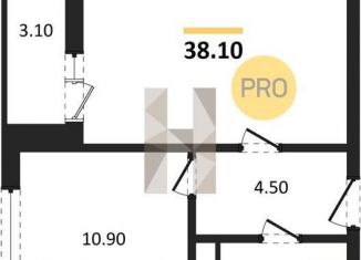 Продается 1-комнатная квартира, 38.1 м2, Воронеж, улица Пескова, 6