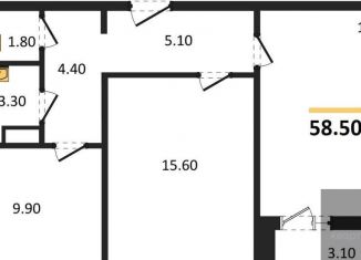 Продаю 2-комнатную квартиру, 58.5 м2, Воронеж, улица Пескова, 6, Центральный район