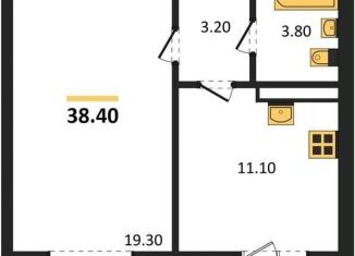 Продажа однокомнатной квартиры, 38.4 м2, село Ямное, Просёлочная улица, 2к5