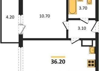 Продам 1-комнатную квартиру, 36.2 м2, Воронеж, улица Полковника Богомолова, 1, Советский район