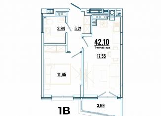 Продажа 1-ком. квартиры, 42.1 м2, Ростовская область