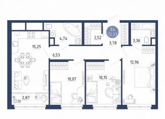 Продаю 3-комнатную квартиру, 72.2 м2, Рязанская область