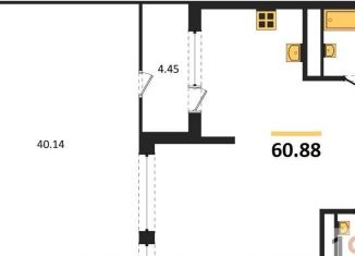 Продаю 1-ком. квартиру, 60.9 м2, Воронеж, улица Фридриха Энгельса, 88