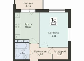 1-ком. квартира на продажу, 39.7 м2, Воронеж, Центральный район