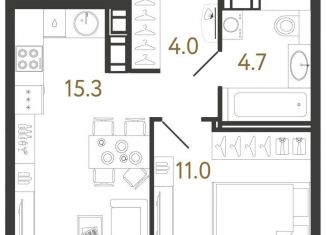 Продаю 1-комнатную квартиру, 35 м2, Санкт-Петербург, Фрунзенский район