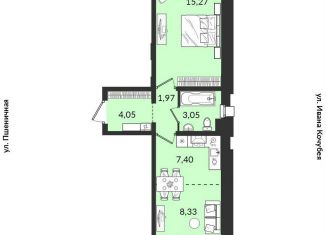 1-ком. квартира на продажу, 45.6 м2, Иркутск