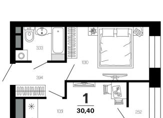 Продам 1-ком. квартиру, 30.4 м2, Рязань, Московский район