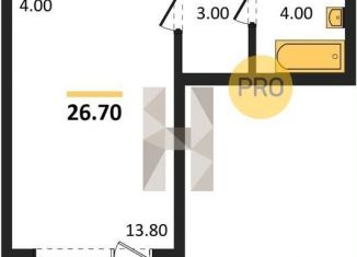 Продаю квартиру студию, 26.7 м2, Новосибирск, улица Связистов, 13/2