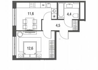 Продажа 1-комнатной квартиры, 33.1 м2, Москва, Тагильская улица, 2к1, Бульвар Рокоссовского