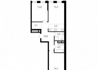 Продается двухкомнатная квартира, 71 м2, Москва, район Соколиная Гора