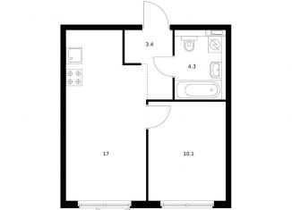 Продается однокомнатная квартира, 34.8 м2, Нижегородская область, Небесная улица