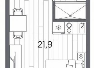 Квартира на продажу студия, 25.7 м2, Санкт-Петербург, проспект Стачек, 62Б, метро Нарвская