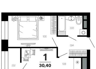 Продается 1-комнатная квартира, 30.4 м2, Рязань, Московский район