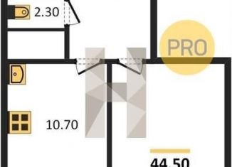 Продается 1-ком. квартира, 44.5 м2, Воронеж, ЖК Высота, Краснознамённая улица, 57/4