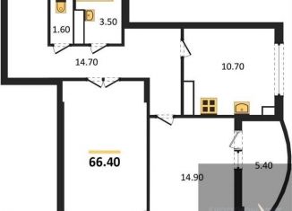 Продажа 2-комнатной квартиры, 66.4 м2, Воронеж, ЖК Высота, Краснознамённая улица, 57/5