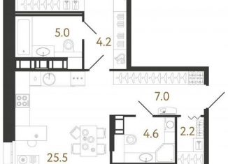 2-комнатная квартира на продажу, 82 м2, Санкт-Петербург, метро Фрунзенская