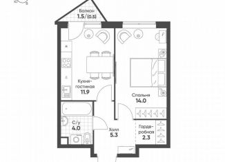 Продам 1-комнатную квартиру, 38 м2, Москва, Бульвар Рокоссовского, 3-я Гражданская улица, 1