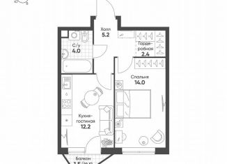 Продажа 1-комнатной квартиры, 38.3 м2, Москва, Бульвар Рокоссовского, 3-я Гражданская улица, 1