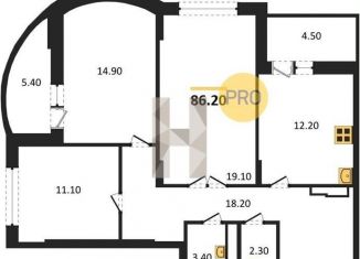 Продается трехкомнатная квартира, 86.2 м2, Воронеж, Ленинский район, Краснознамённая улица, 57/5