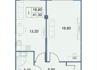 Продаю однокомнатную квартиру, 41.3 м2, Мурино, улица Шоссе в Лаврики, 63, ЖК Муринское-1