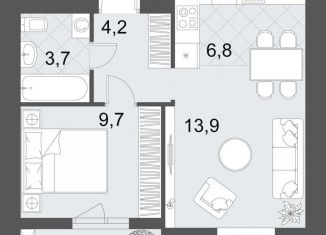 Продам 2-комнатную квартиру, 41.3 м2, Волгоград, Советский район