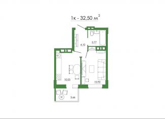 Продается 1-комнатная квартира, 32.5 м2, Ростов-на-Дону, Магнитогорская улица, 2А, ЖК Екатерининский