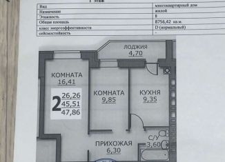 Продажа 2-комнатной квартиры, 47.9 м2, Кохма, Ивановская улица, 17Г