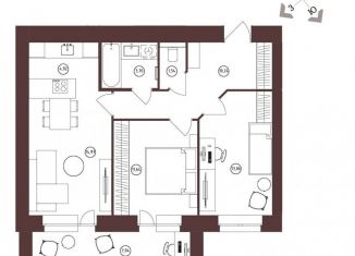 Продам 2-ком. квартиру, 68 м2, Брянск, ЖК Центральный, улица имени А.Ф. Войстроченко, 5