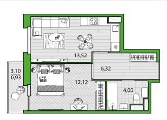 Продается 1-ком. квартира, 36.9 м2, Санкт-Петербург, метро Проспект Просвещения