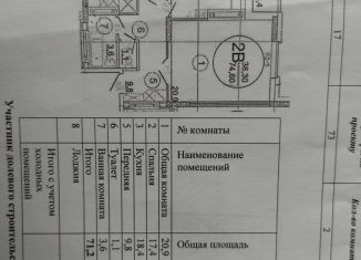 Двухкомнатная квартира на продажу, 74.6 м2, Астрахань, улица Савушкина, 6к8, ЖК Прогресс