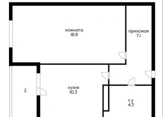 1-ком. квартира на продажу, 43.9 м2, Краснодар, ЖК Сказка Град, улица имени В.Н. Мачуги, 166лит2