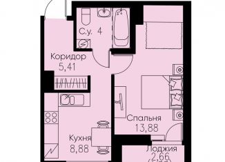 Продам 1-комнатную квартиру, 33.5 м2, Кудрово, проспект Строителей, 3, ЖК Айди Кудрово