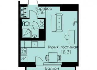 Продаю квартиру студию, 25.4 м2, Кудрово, проспект Строителей, 3, ЖК Айди Кудрово