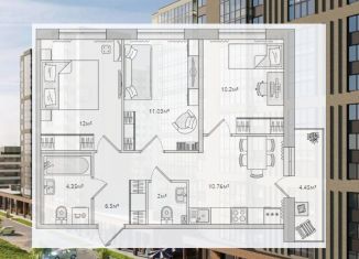 Продам трехкомнатную квартиру, 56.8 м2, Санкт-Петербург, муниципальный округ Шувалово-Озерки