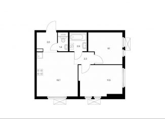 Продам двухкомнатную квартиру, 47.4 м2, Котельники, ЖК Кузьминский Лес