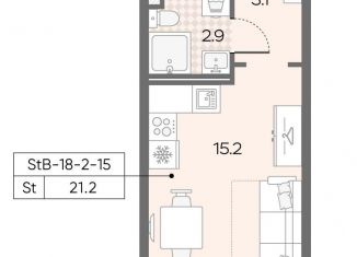 Продается квартира студия, 21.2 м2, Москва, район Солнцево