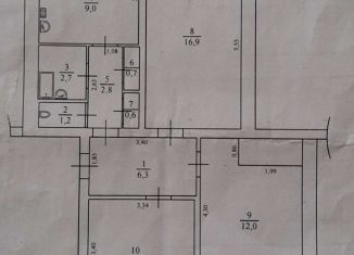 Продажа 3-комнатной квартиры, 62.9 м2, поселок городского типа Шолоховский, Советская улица, 21