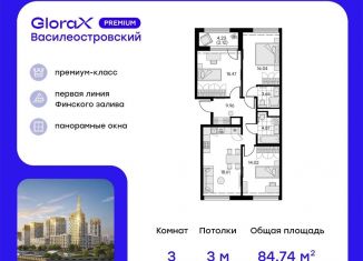 Продается трехкомнатная квартира, 84.7 м2, Санкт-Петербург, муниципальный округ Морской, Дворцовая площадь