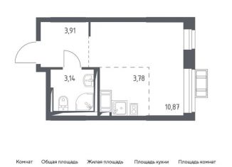 Квартира на продажу студия, 21.7 м2, деревня Мисайлово, микрорайон Пригород Лесное, к11.2