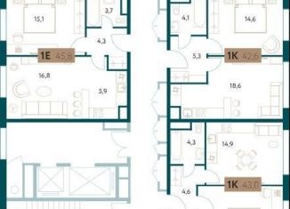 Трехкомнатная квартира на продажу, 105.9 м2, Москва, Винницкая улица, 8к1, ЖК Настоящее