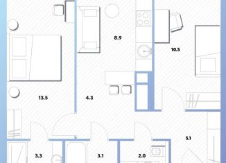 Продается 2-ком. квартира, 50.7 м2, Москва, метро Окская, Окская улица, 7А