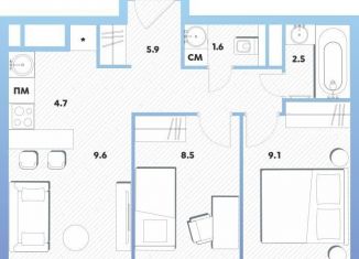 2-комнатная квартира на продажу, 41.1 м2, Москва, Окская улица, 7А, метро Окская