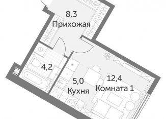 Продажа квартиры студии, 29.9 м2, Москва, ЖК Архитектор
