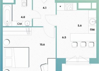 1-ком. квартира на продажу, 35.9 м2, Москва, Окская улица, 7А, ЖК Баланс