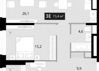 Продаю трехкомнатную квартиру, 73.4 м2, Владивосток, Фрунзенский район