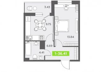 Продаю 1-комнатную квартиру, 36 м2, Санкт-Петербург, ЖК Аквилон Залив