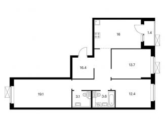 Продам 3-комнатную квартиру, 85.7 м2, Екатеринбург, жилой комплекс Космонавтов 11, 4.2, ЖК Космонавтов 11