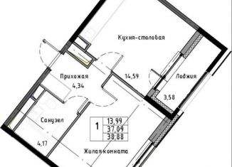 Продажа 1-ком. квартиры, 40.7 м2, Санкт-Петербург, Планерная улица, 97к1, ЖК Нью Тайм