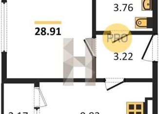 Продажа однокомнатной квартиры, 28.9 м2, Калининград, ЖК Белый Сад, Интернациональная улица, 16