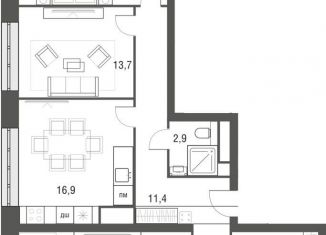 Трехкомнатная квартира на продажу, 102 м2, Москва, проезд Серебрякова, 11-13к1, ЖК Сильвер